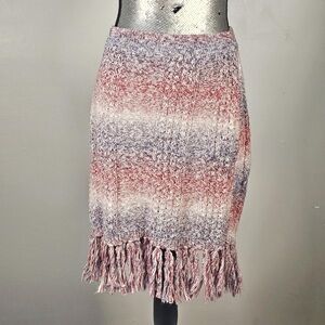 NWT scotch & soda Multicolor Fringe Knit Skirt -S